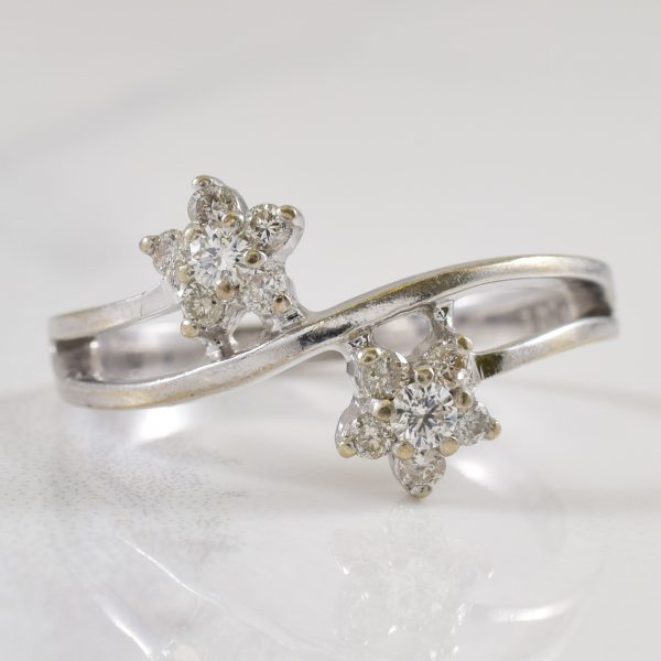 Split Shank Cluster Burst Diamond Ring | 0.22ctw | SZ 6 | on Sale