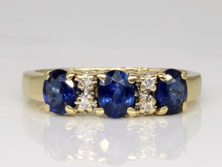 Sapphire & Diamond Ring | 1.02ctw, 0.04ctw | SZ 6.5 | For Cheap