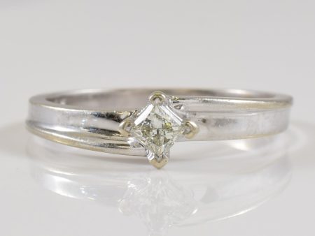 Solitaire Princess Cut Diamond Ring | 0.15ct | SZ 6 | Cheap