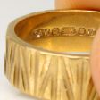 1976 9k Yellow Gold Carved Band | SZ 7.25 | For Sale