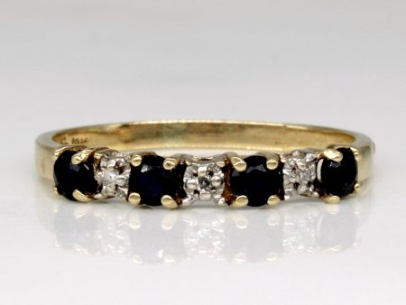 Sapphire & Diamond Band | 0.36ctw, 0.01ctw | SZ 7.5 | Discount