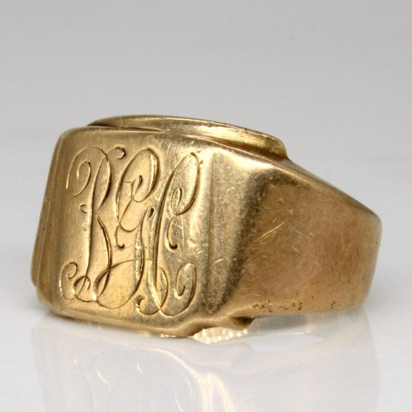 10k Yellow Gold  B.C.G.  Initial Ring | SZ 7 | Cheap