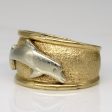 10k Two Tone Gold Dolphin Ring | SZ 4.25 | Discount