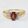 Garnet & Diamond Ring | 0.83ct, 0.02ctw | SZ 7.5 | For Discount