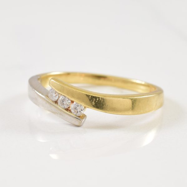 Two Tone Diamond Bypass Ring | 0.07ctw | SZ 7.5 | Online Hot Sale