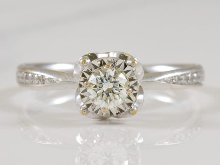 Illusion Set Diamond Ring | 0.23ctw | SZ 5.25 | Cheap