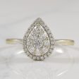 Teardrop Cluster Diamond Ring | 0.35ctw | SZ 7.5 | Online Hot Sale