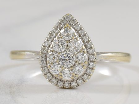 Teardrop Cluster Diamond Ring | 0.35ctw | SZ 7.5 | Online Hot Sale