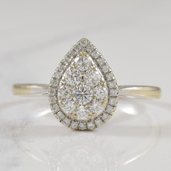 Teardrop Cluster Diamond Ring | 0.35ctw | SZ 7.5 | Online Hot Sale