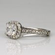 Halo Set Diamond Engagement Ring | 1.14ctw | SZ 4.75 | Discount