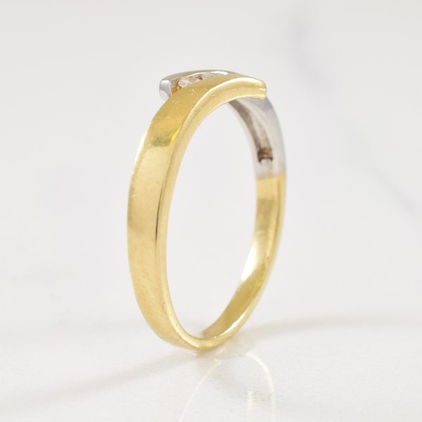 Two Tone Diamond Bypass Ring | 0.07ctw | SZ 7.5 | Online Hot Sale