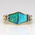 Opal Inlay & Diamond Ring | 0.25ctw, 0.02ctw | SZ 7.5 | Hot on Sale