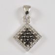 Grid Set Diamond & Sapphire Pendant | 0.07ctw, 0.18ctw | Cheap