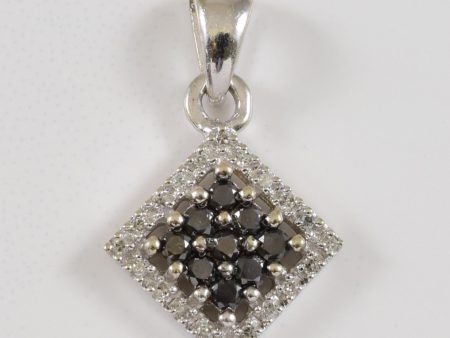 Grid Set Diamond & Sapphire Pendant | 0.07ctw, 0.18ctw | Cheap