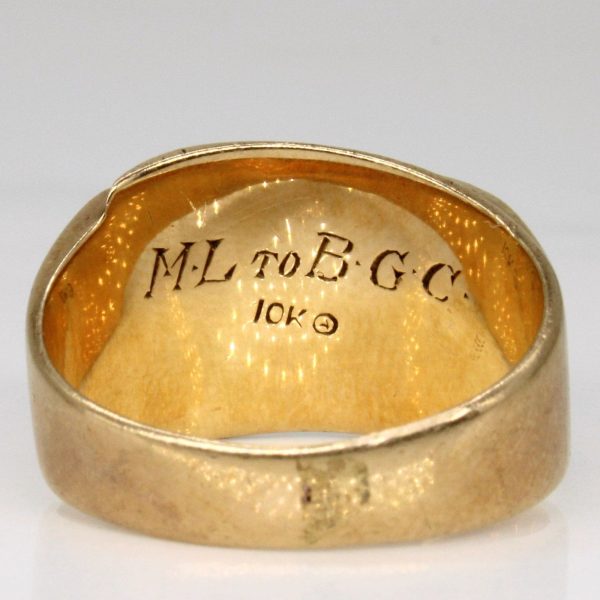 10k Yellow Gold  B.C.G.  Initial Ring | SZ 7 | Cheap