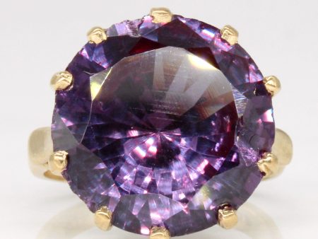 1970 London Synthetic Purple Sapphire Cocktail Ring | 13.20ct | SZ 6.25 | Sale