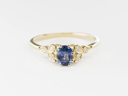 100 Ways  Oval Sapphire and Diamond Ring | 0.76ct, 0.08ctw | SZ 7 | Online now