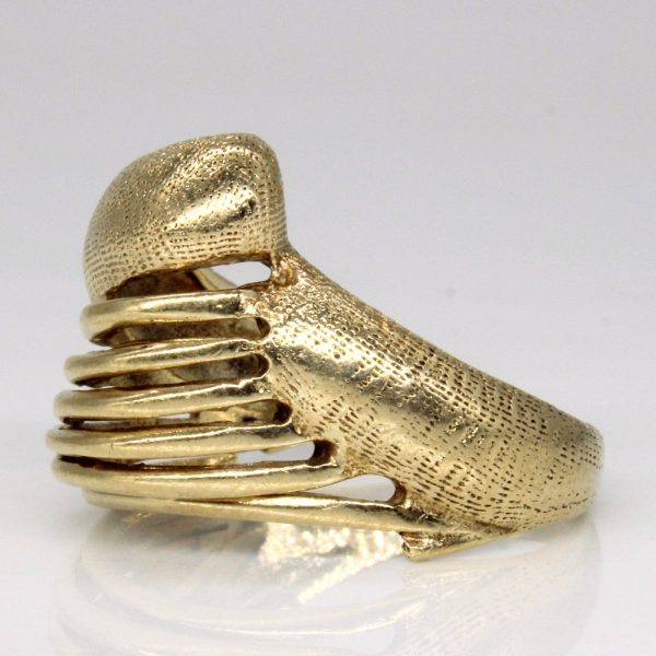 10k Yellow Gold Abstract Ring | SZ 6.5 | Online Hot Sale