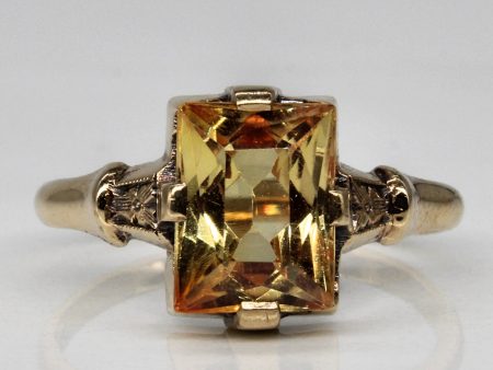 Synthetic Yellow Sapphire Cocktail Ring | 3.05ct | SZ 7.75 | Online now