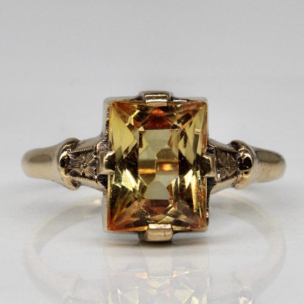 Synthetic Yellow Sapphire Cocktail Ring | 3.05ct | SZ 7.75 | Online now