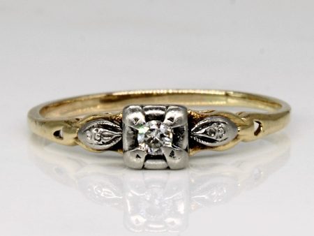 Vintage Solitaire Diamond Ring | 0.05ct | SZ 7.75 | For Discount