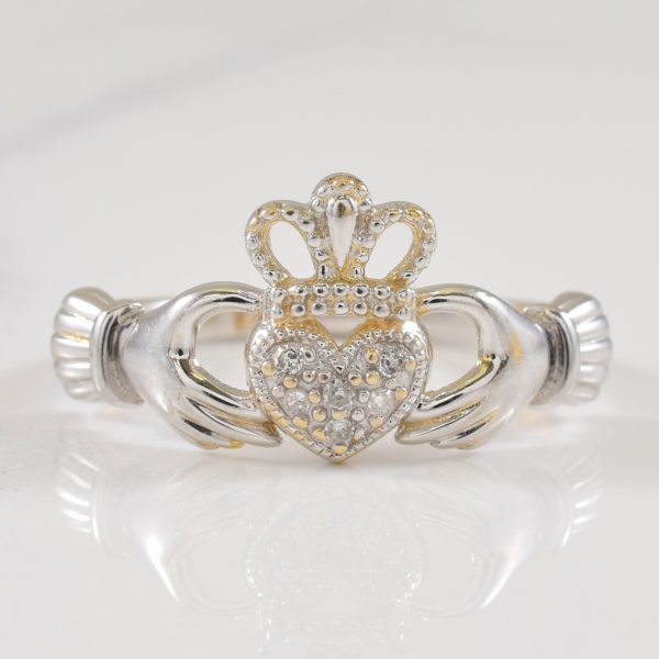 Diamond Claddagh Ring | 0.03ctw | SZ 7 | Fashion