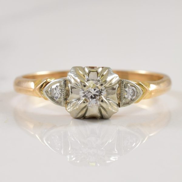 Illusion Set Three Stone Diamond Ring | 0.14ctw | SZ 7 | on Sale