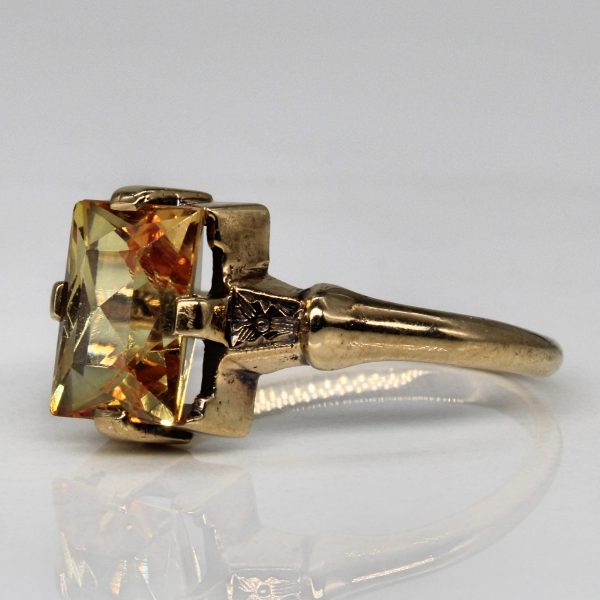 Synthetic Yellow Sapphire Cocktail Ring | 3.05ct | SZ 7.75 | Online now