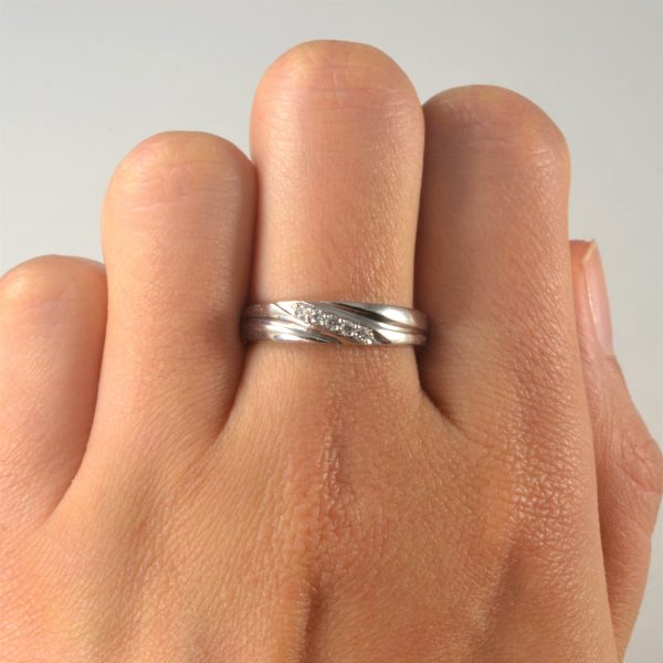 Diagonal Five Stone Diamond Band | 0.08ctw | SZ 7.5 | Hot on Sale