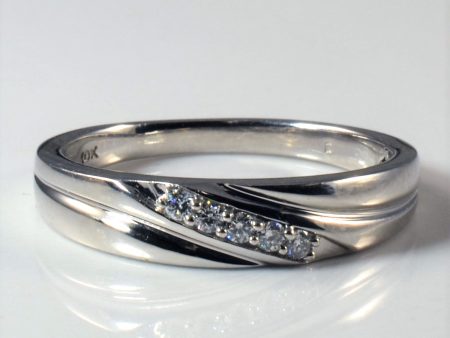 Diagonal Five Stone Diamond Band | 0.08ctw | SZ 7.5 | Hot on Sale