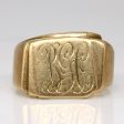 10k Yellow Gold  B.C.G.  Initial Ring | SZ 7 | Cheap