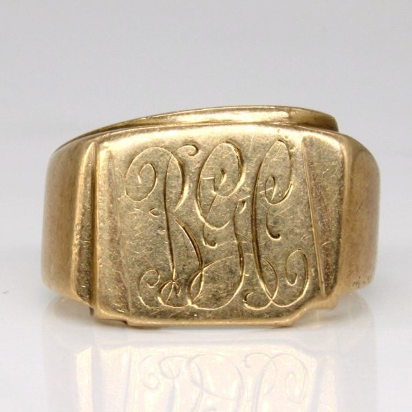 10k Yellow Gold  B.C.G.  Initial Ring | SZ 7 | Cheap