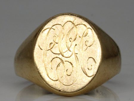 10k Yellow Gold Initial Ring | SZ 9.25 | For Discount