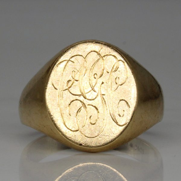 10k Yellow Gold Initial Ring | SZ 9.25 | For Discount