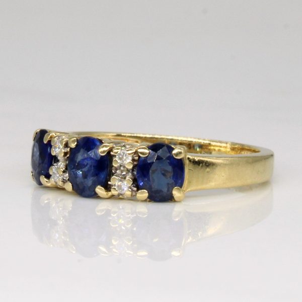 Sapphire & Diamond Ring | 1.02ctw, 0.04ctw | SZ 6.5 | For Cheap