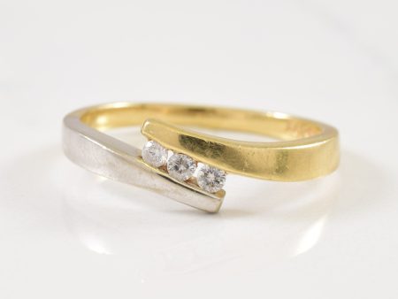 Two Tone Diamond Bypass Ring | 0.07ctw | SZ 7.5 | Online Hot Sale