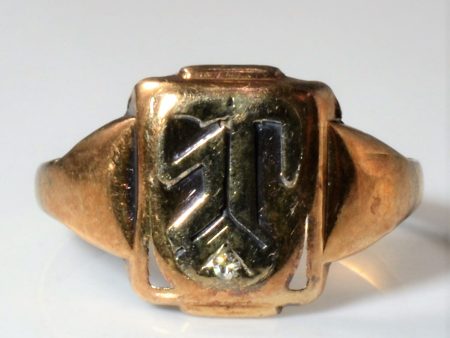 Early 1900s Diamond Signet Ring | 0.02ct | SZ 9.5 | Hot on Sale