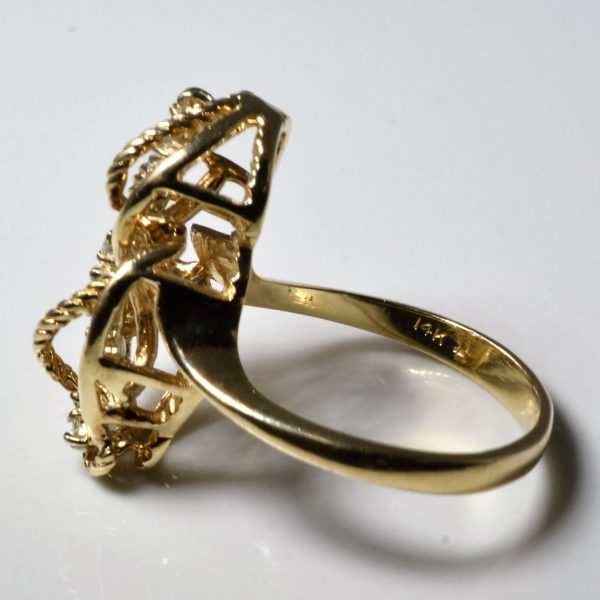 Abstract Diamond Rope Ring | 0.24ctw | SZ 9.25 | Cheap