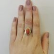 1950s Coral Cocktail Ring | 2.17ct | SZ 8 | Online Sale