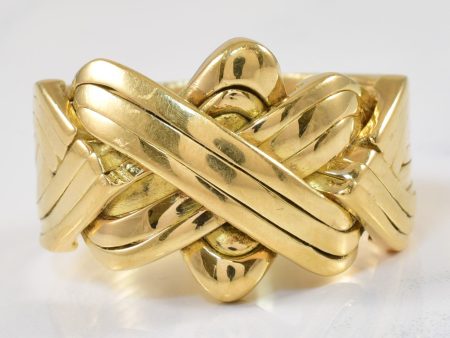 Yellow Gold Puzzle Ring | SZ 13 | Fashion