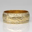 14k Yellow Gold Patterned Ring | SZ 9 | Cheap