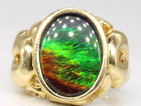 Abstract Ammolite Cocktail Ring | 2.40ct | SZ 6.75 | Supply