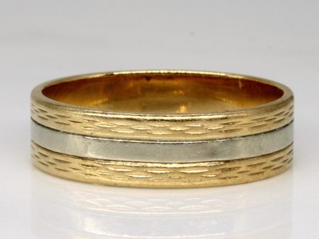 14k Two Tone Gold Band | SZ 9.5 | Online Sale