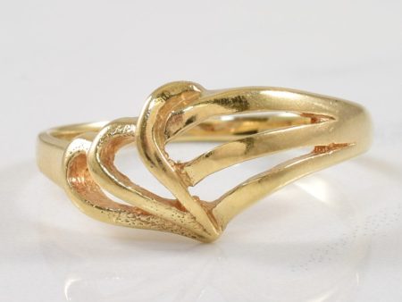 Yellow Gold Open Work Chevron Ring | SZ 6 | Supply