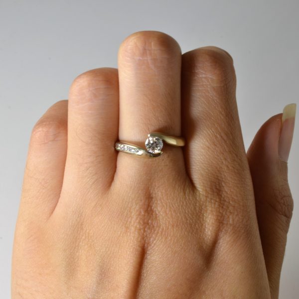 Bypass Diamond Engagement Ring | 0.48ctw | SZ 6.5 | Sale