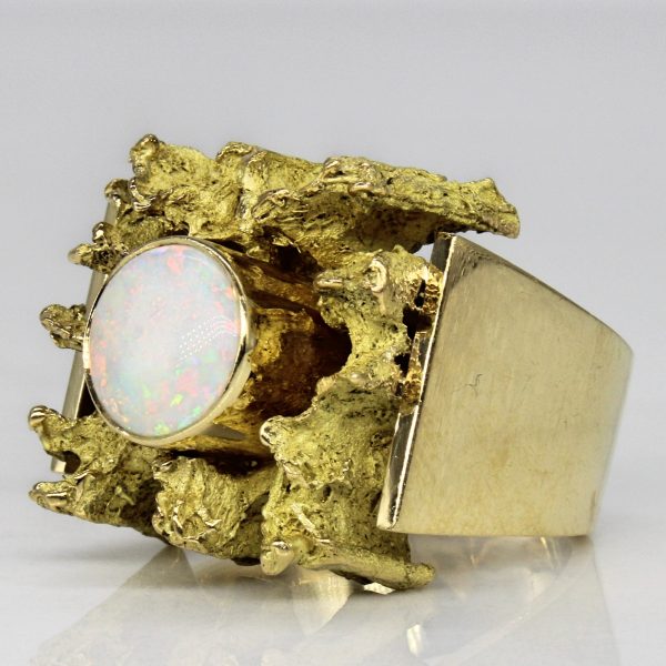 Abstract Opal Cocktail Ring | 1.05ct | SZ 6.5 | Fashion