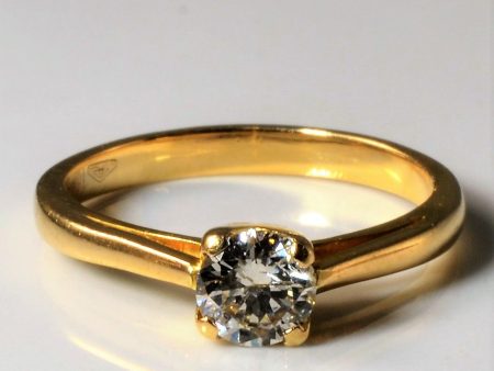 Yellow Gold Solitaire Diamond Ring | 0.43ct | SZ 5.25 | Discount