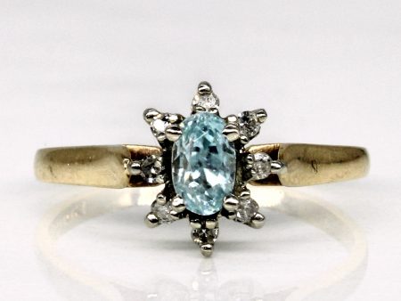 Zircon & Diamond Halo Ring | 0.42ct, 0.04ctw | SZ 5.5 | Online