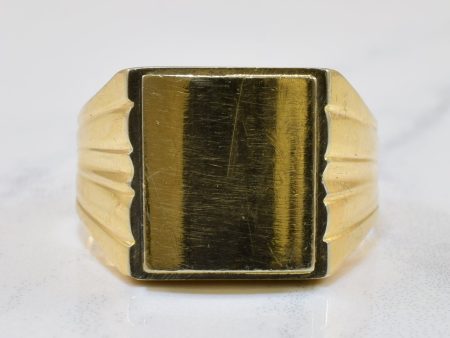 Yellow Gold Signet Ring | SZ 9.75 | Online Sale