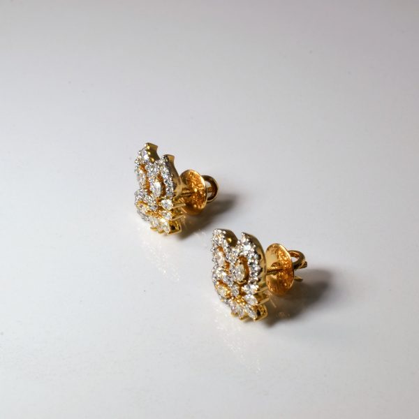 Floral Diamond Cluster Studs | 0.90ctw | on Sale